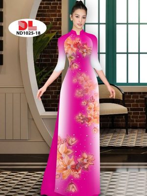 Vải Áo Dài Hoa In 3D AD ND1025 35